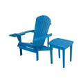 W Unlimited Earth Collection Adirondack Chair with Phone & Cup Holder, Sky Blue SW2101SB-CHET
